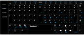 TypeMatrix 2030 Skin - Black QWERTY labeled Skin (029-B)