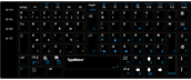 TypeMatrix 2030 Skin - Black French Bepo labeled Skin (035-B)