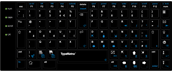 TypeMatrix 2030 Skin - Black UK English Dvorak labeled Skin (045-B)