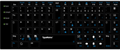 TypeMatrix 2030 Skin - Black German Qwertz labeled Skin (047-B)