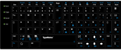 TypeMatrix 2030 Skin - Black Spanish Qwerty labeled Skin (049-B)