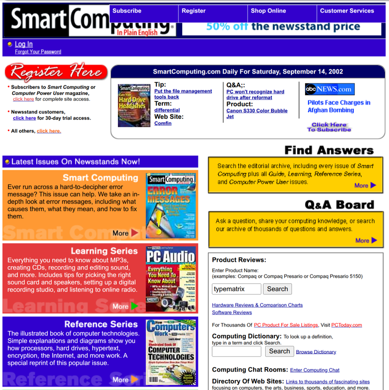 Archived snapshot of SmartComputing.com — TypeMatrix Gets a 4 CPU Rating
